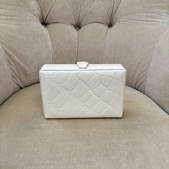 VTG Auth. TITTI DELL' ACQUA by MAXIMA Genuine Alligator Minuadiere Box Clutch - Picture 4 of 7